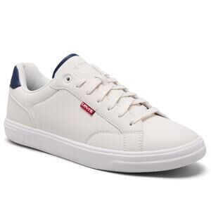 Levi's Men's Carter Casual Lace up Sneakers Soft White Navy Size 10.5